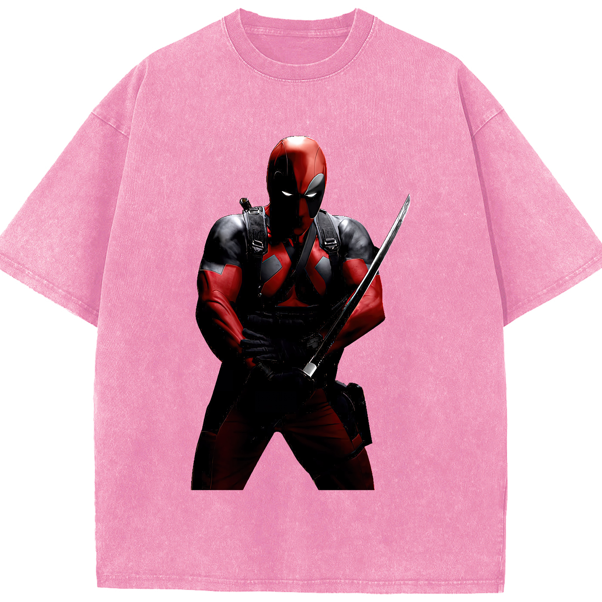 （画像用） Deadpool デッドプール 綿100% ヴィンテージ風 半袖Tシャツ（フロントプリント）